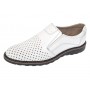 Pantofi barbati casual de vara cu perforatii - Corsa Piele Naturala Alb GKR506A